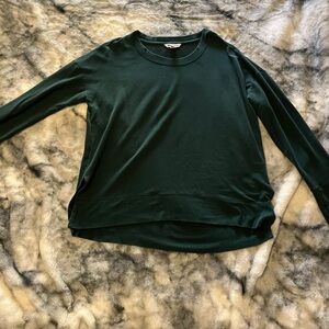 Athleta Forest Green Long Sleeve Top
